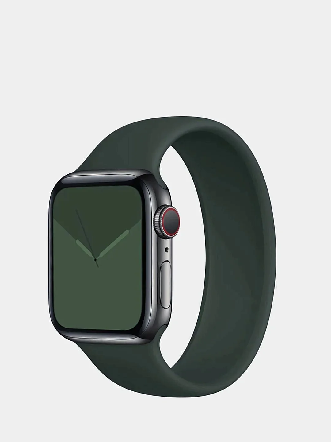 Зеленый силиконовый ремешок монобраслет для Apple Watch