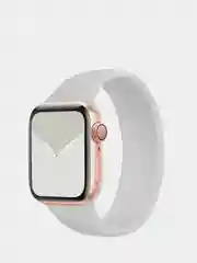 Серебряный силиконовый ремешок монобраслет для Apple Watch