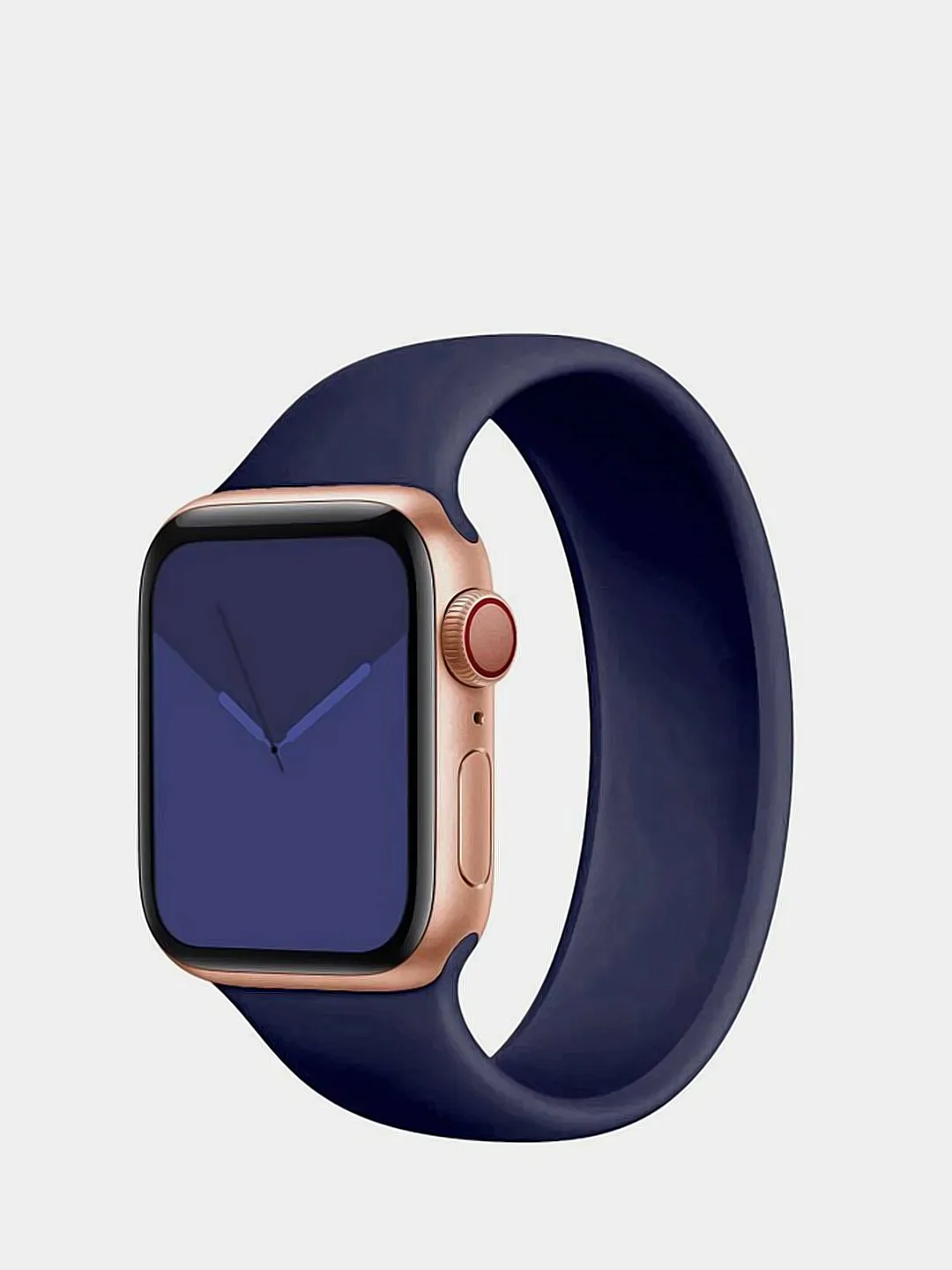 Темно-синий силиконовый ремешок монобраслет для Apple Watch