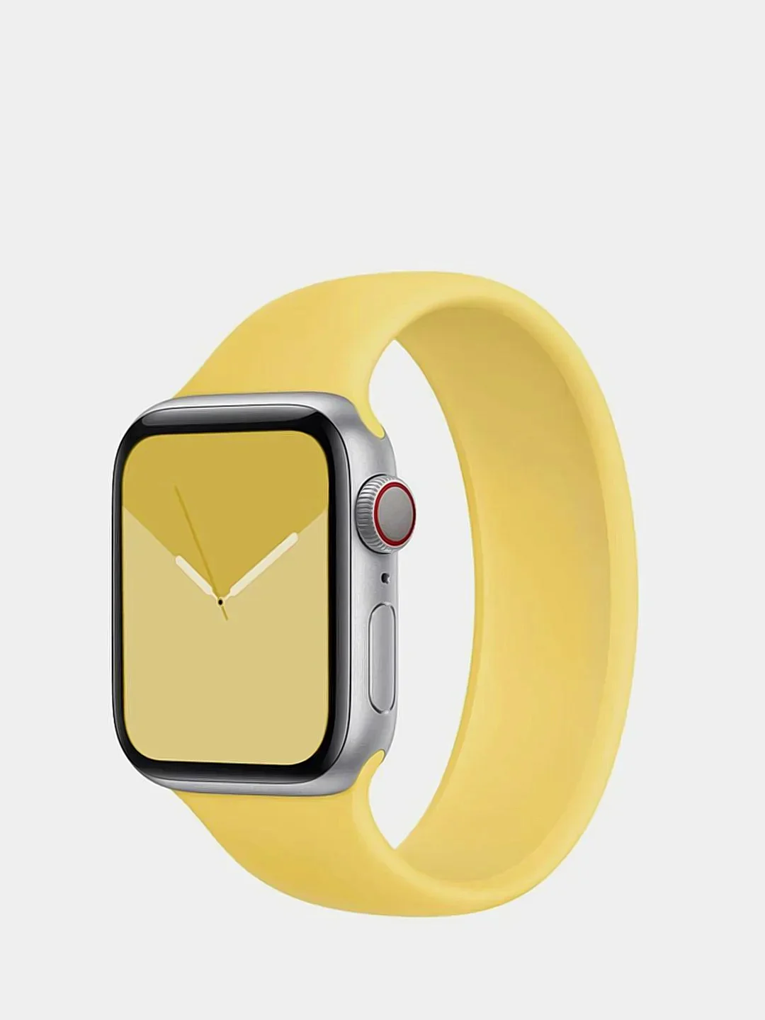 Желтый силиконовый ремешок монобраслет для Apple Watch
