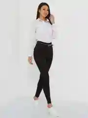Черный джинсы skinny женские зауженные, с высокой посадкой