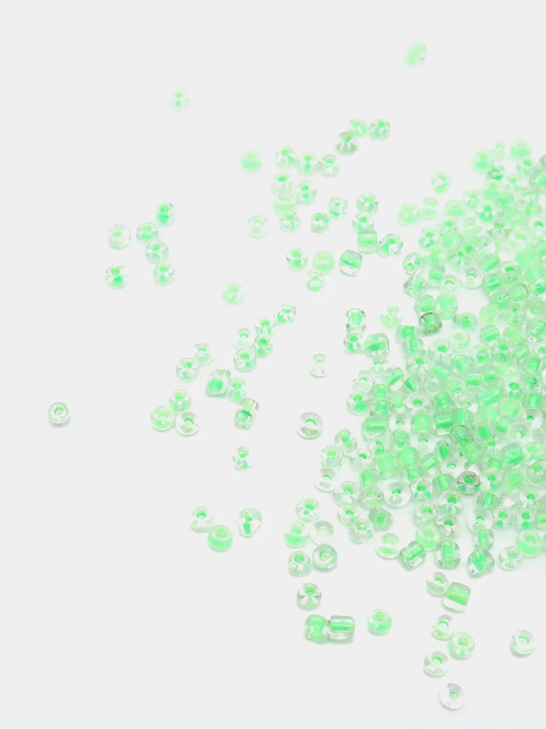 Лайм бисер стеклянный круглый 3 мм 15 г, 500 штук в упаковке