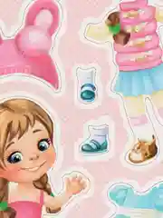 Конфетный магнитная игра "Модный образ" для девочек