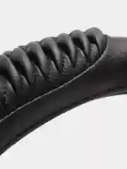 Оплетка на руль (чехол на руль) SKYWAY Sponge ribby 6 подушечек M Черная экокожа S01102223