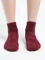 Бордовый носки женские махровые с узором