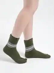 Зеленый носки махровые женские