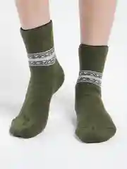 Зеленый носки махровые женские