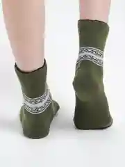 Зеленый носки махровые женские