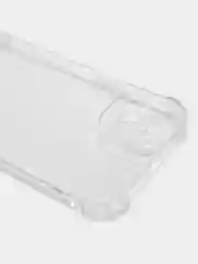 Силиконовый чехол iPhone 12 усиленные углы, защита вокруг камер, прозрачный