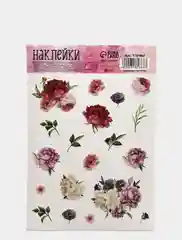 Коралловый наклейки-стикеры для ежедневника.  Бумажные наклейки для творчества, 72 вида