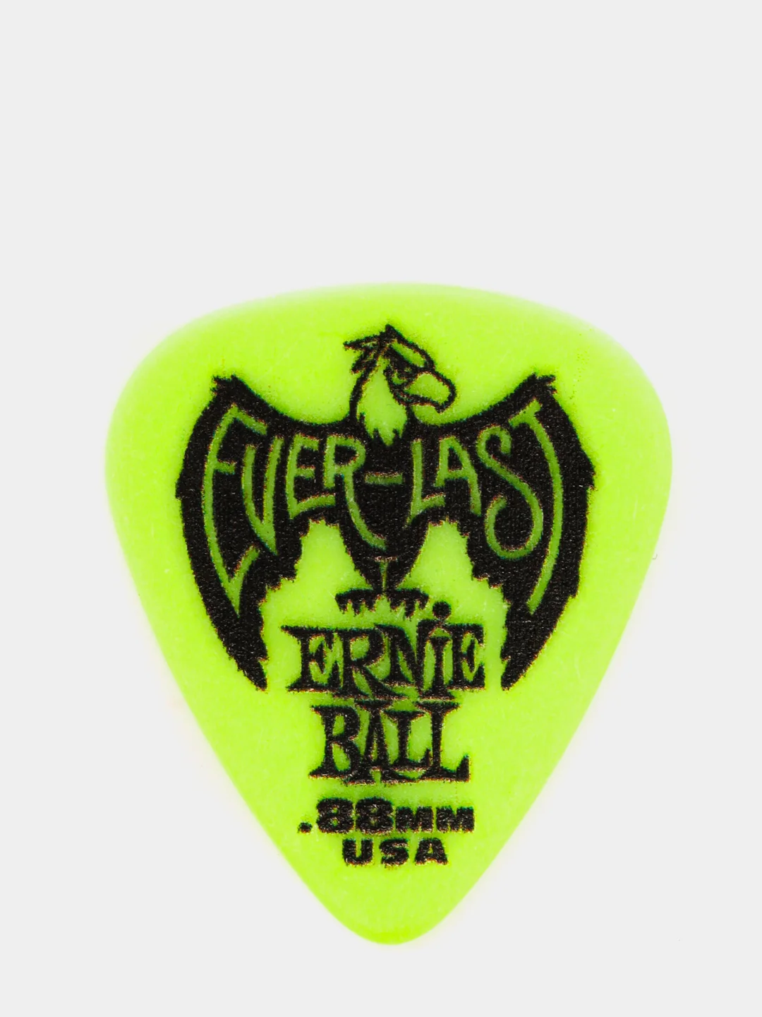 Медиатор Ernie Ball, светится при неоновом освещении, зелёный