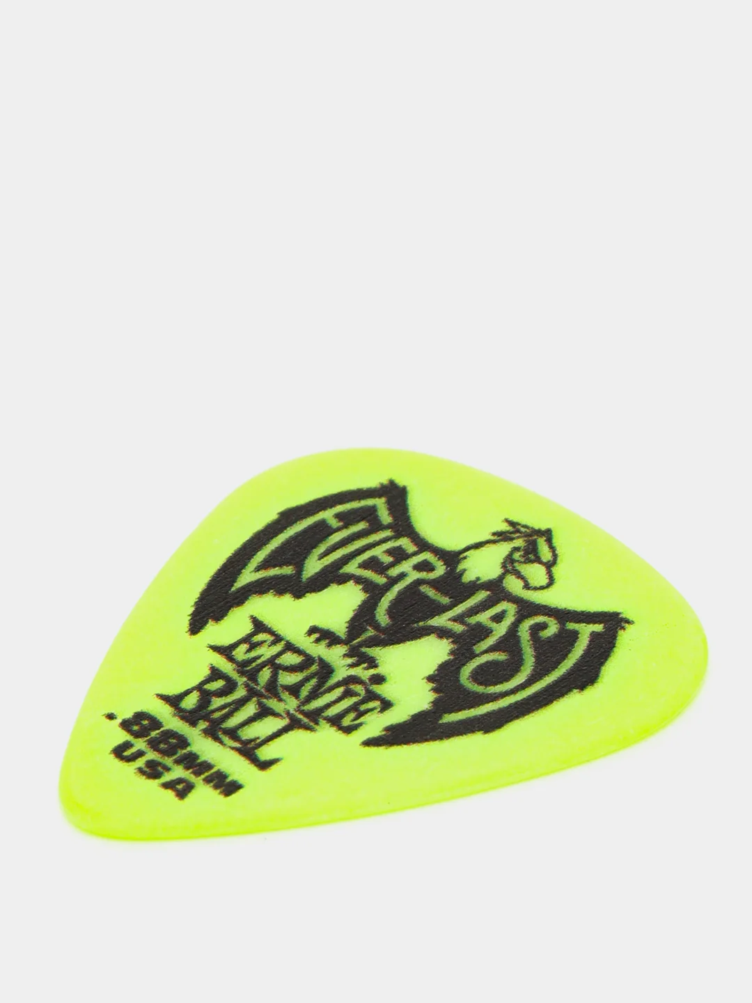 Медиатор Ernie Ball, светится при неоновом освещении, зелёный