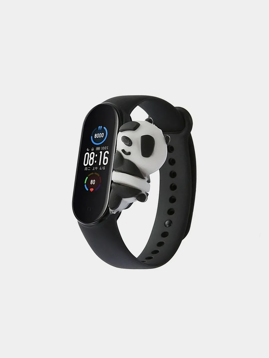 Черный ремешок для браслета mi band 5