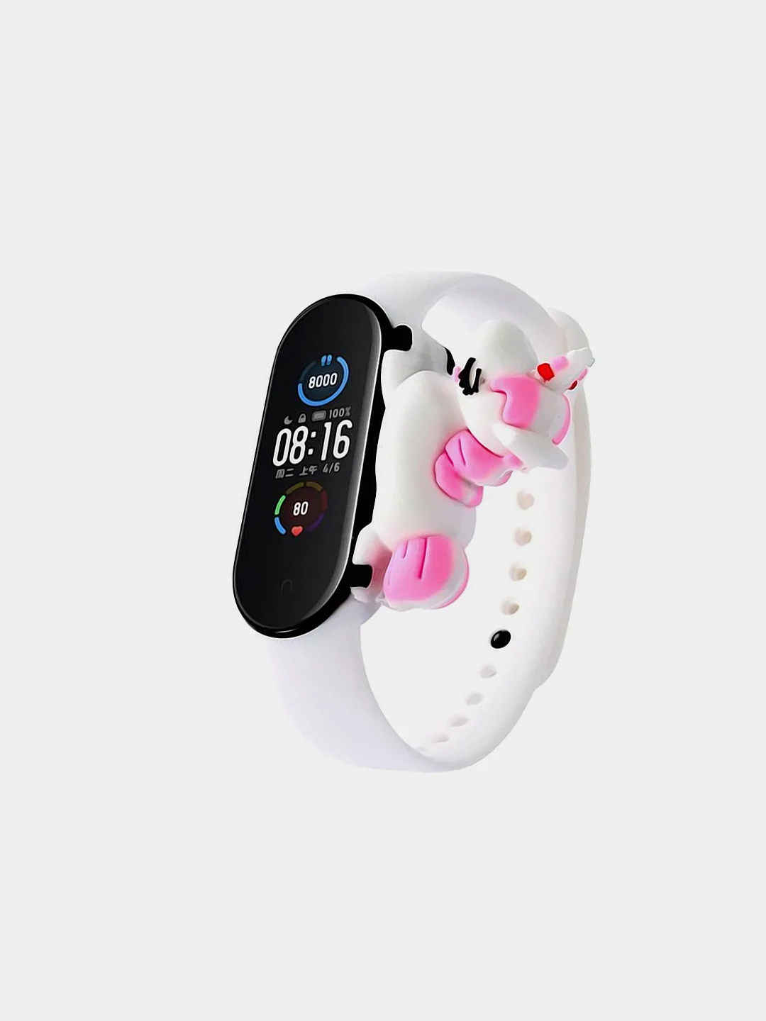 Розовый ремешок для браслета mi band 5