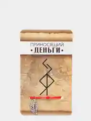 Браслет-оберег "Став" приносящий деньги, лист, цвет красный