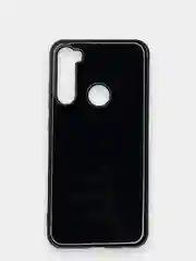 Черный чехол Xiaomi Redmi Note 8 2019/21 цветной, силиконовый, с глянцевой рамкой (Редми Нот 8)