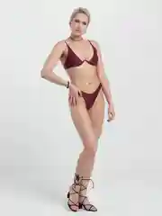 Багровый купальник женский раздельный