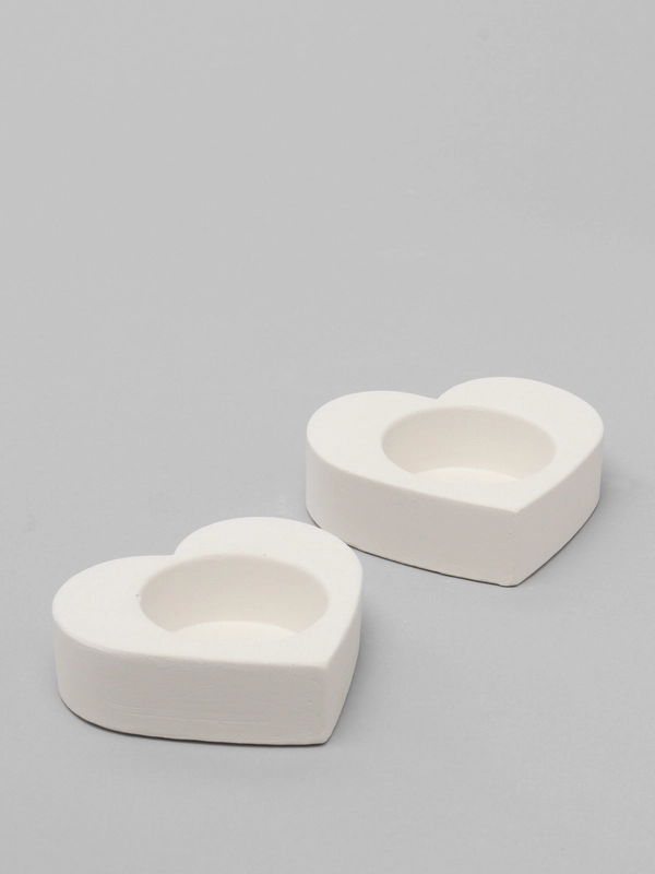Подсвечник "Сердце", 6 х 6 х 3 см, диаметр 3,5 см