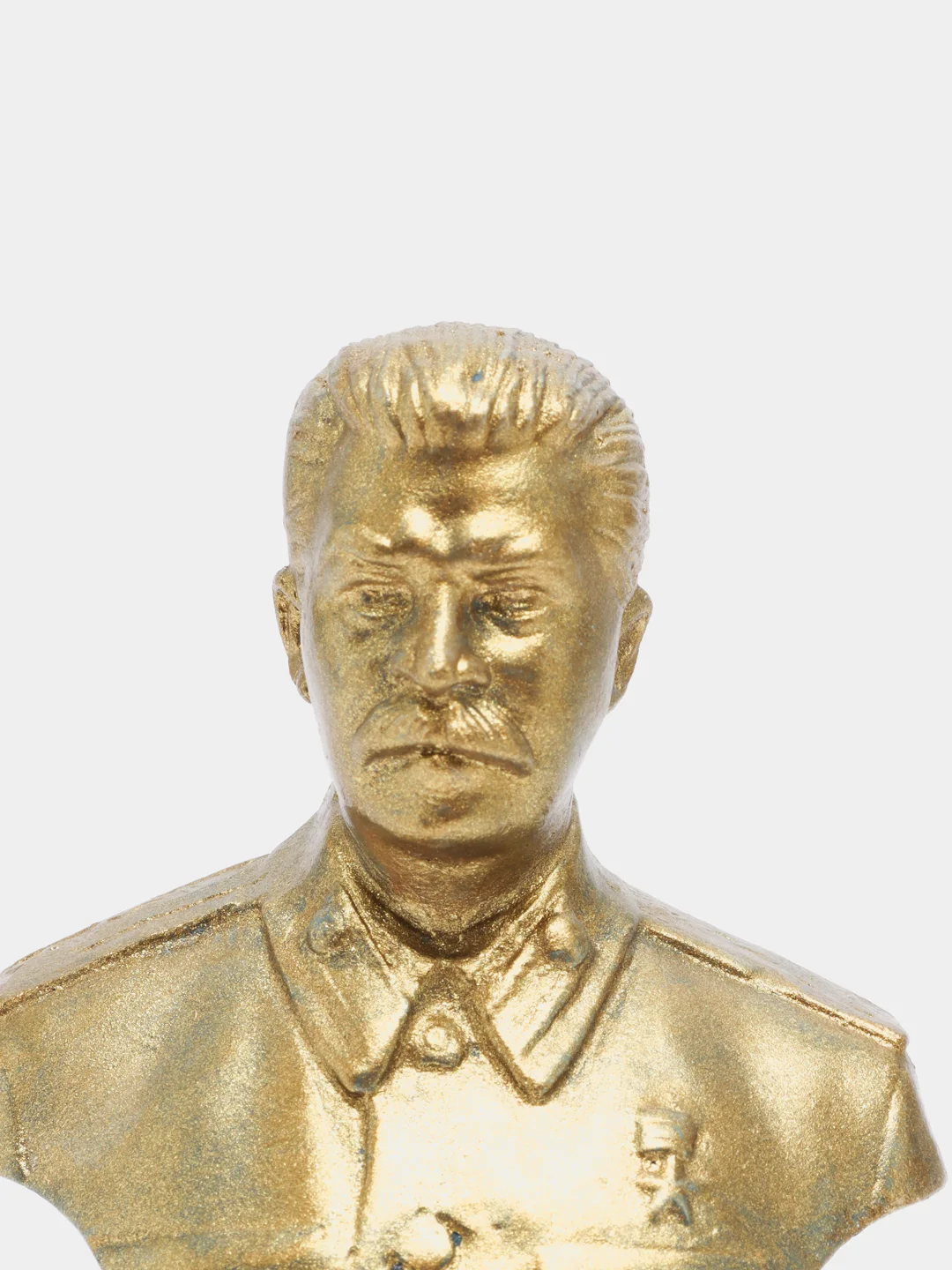 Бюст "Сталин", состаренная латунь, 13 х 9 х 5 см