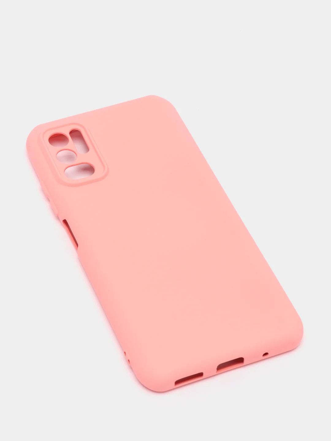 Кораллово-розовый чехол с защитой камеры и бархатом внутри Xiaomi Poco M3 pro, Redmi Note 10T
