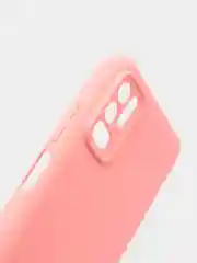 Кораллово-розовый чехол с защитой камеры и бархатом внутри Xiaomi Poco M3 pro, Redmi Note 10T