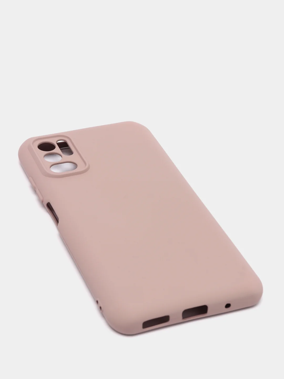 Бежевый чехол с защитой камеры и бархатом внутри Xiaomi Poco M3 pro, Redmi Note 10T