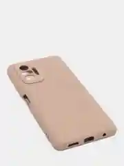 Бежевый чехол для Xiaomi Redmi NOTE 10 pro с защитой камеры и бархатом внутри