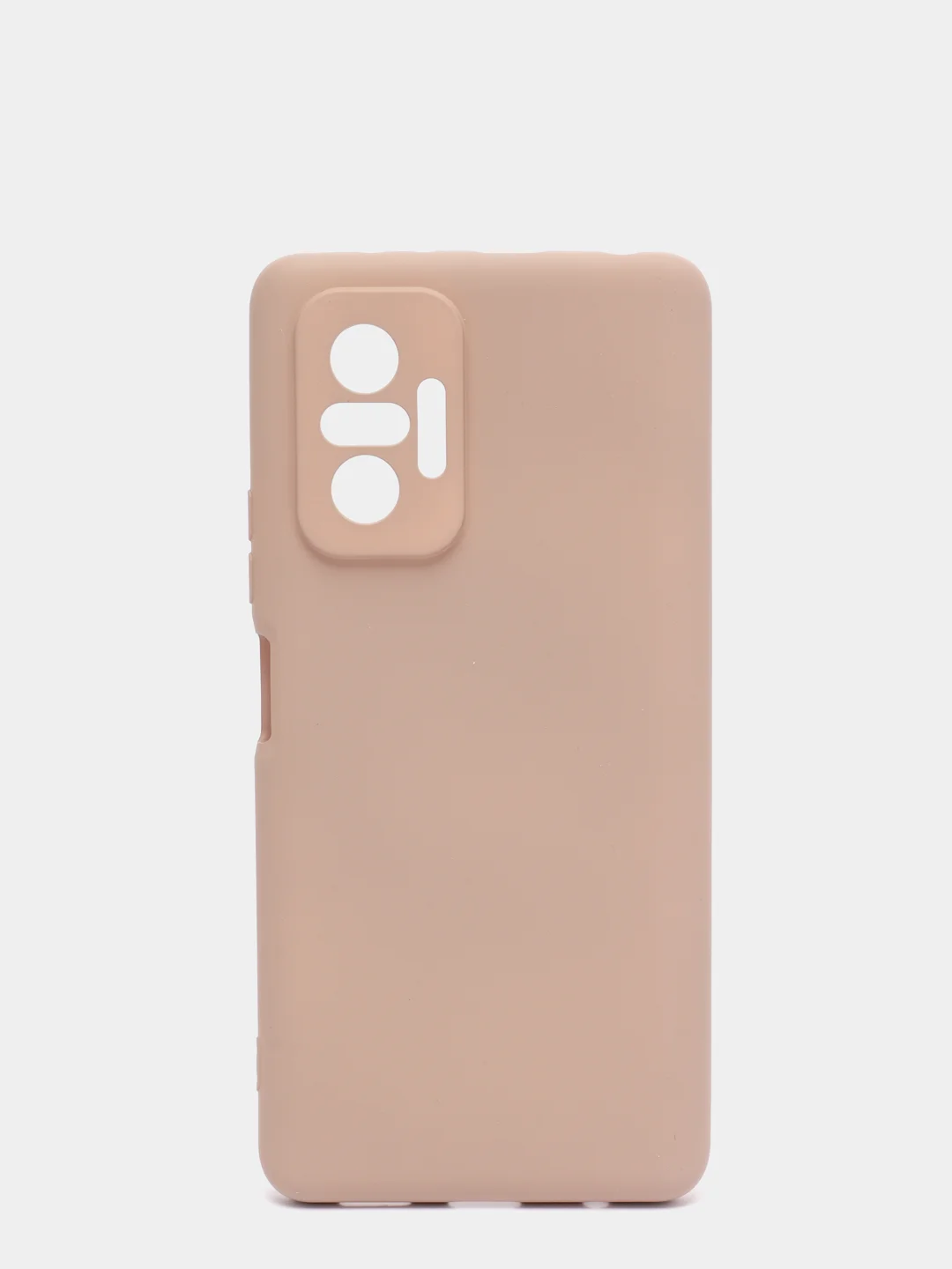 Бежевый чехол для Xiaomi Redmi NOTE 10 pro с защитой камеры и бархатом внутри
