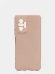 Бежевый чехол для Xiaomi Redmi NOTE 10 pro с защитой камеры и бархатом внутри