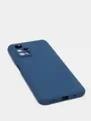 Синий чехол с защитой камеры и бархатом внутри для REDMI 10