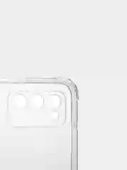 Силиконовый чехол накладка Samsung A03S усиленные углы, защита вокруг камер, прозрачный