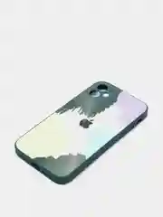 Тёмно-зелёный чехол для iPhone 11, 13, 13 Pro, 13 Pro Max, 12 с картинкой / рисунком
