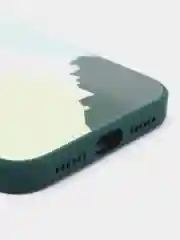 Тёмно-зелёный чехол для iPhone 11, 13, 13 Pro, 13 Pro Max, 12 с картинкой / рисунком