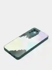 Тёмно-зелёный чехол для Samsung A12, A32, A22, M12, M32 с картинкой / рисунком