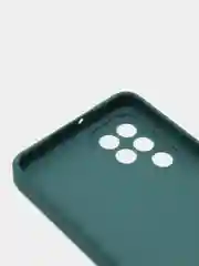 Тёмно-зелёный чехол для Samsung A12, A32, A22, M12, M32 с картинкой / рисунком