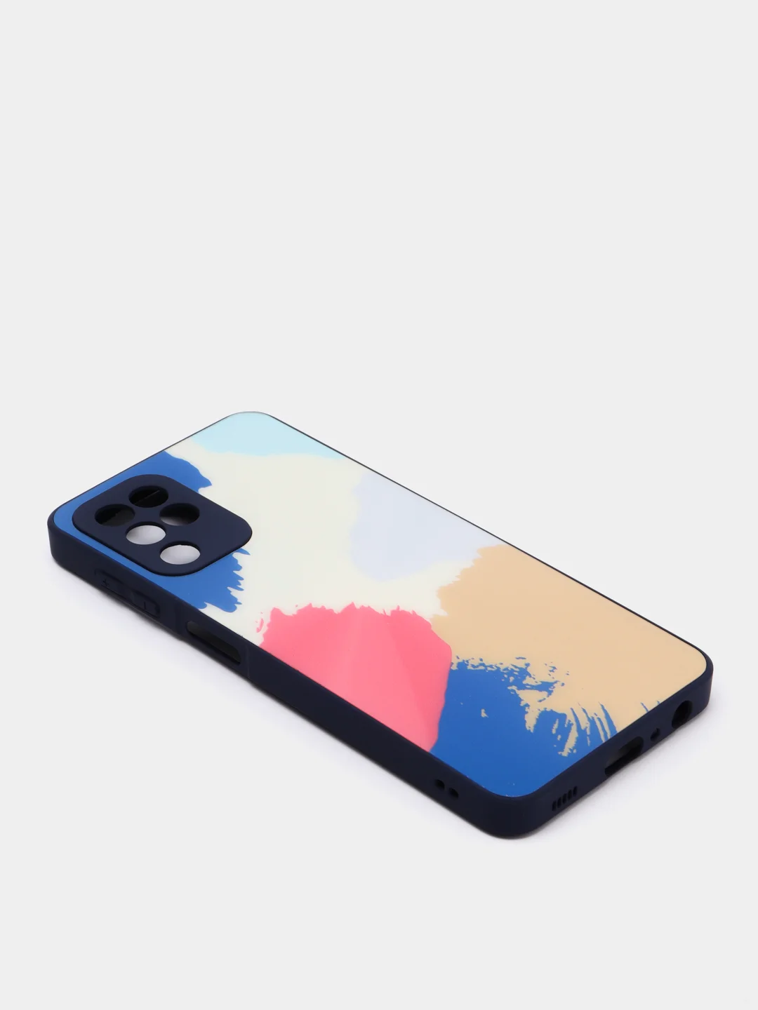 Синий чехол для Samsung A12, A32, A22, M12, M32 с картинкой / рисунком