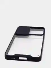 Темно-синий чехол Samsung Galaxy S21+/S21 Plus, Галакси С21+, пластиковый прозрачный с защитой камеры