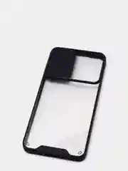 Темно-синий чехол Samsung Galaxy S21+/S21 Plus, Галакси С21+, пластиковый прозрачный с защитой камеры
