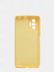 Желтый чехол для Xiaomi Redmi NOTE 10 pro с защитой камеры и бархатом внутри