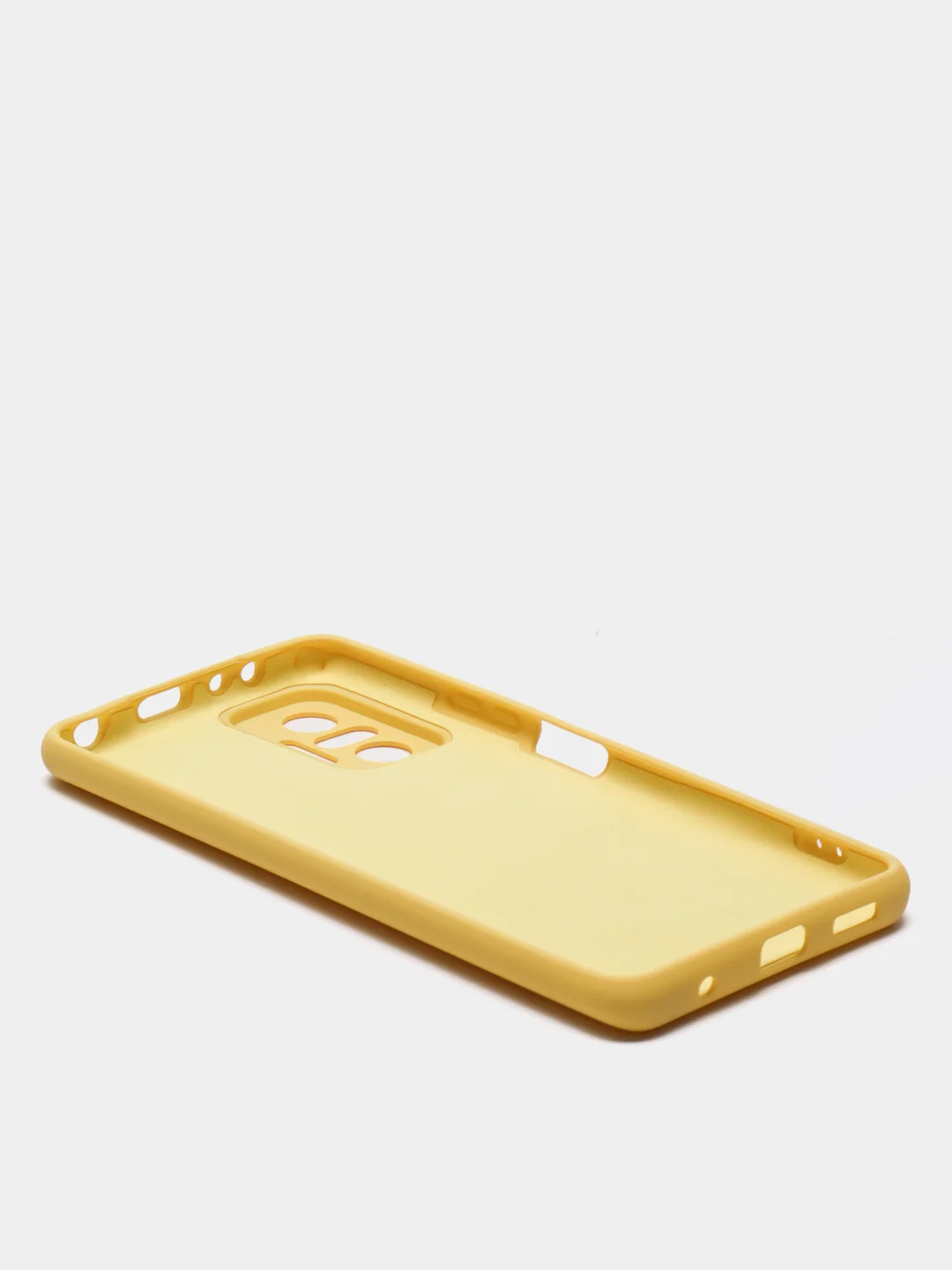 Желтый чехол для Xiaomi Redmi NOTE 10 pro с защитой камеры и бархатом внутри