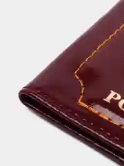 Бордовый обложка для удостоверения "Росгвардия" с металл. гербом (нат. кожа)