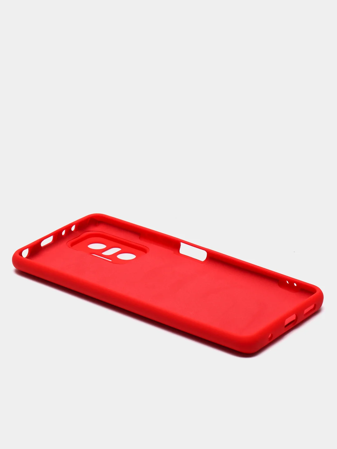 Красный чехол для Xiaomi Redmi NOTE 10 pro с защитой камеры и бархатом внутри