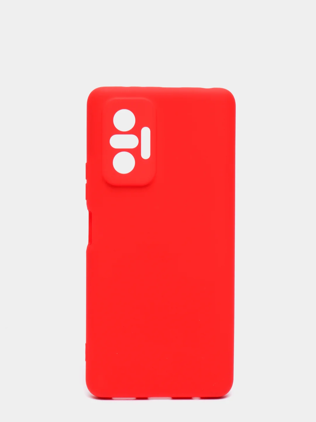 Красный чехол для Xiaomi Redmi NOTE 10 pro с защитой камеры и бархатом внутри