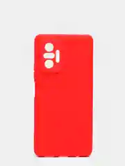 Красный чехол для Xiaomi Redmi NOTE 10 pro с защитой камеры и бархатом внутри