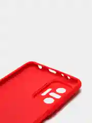 Красный чехол для Xiaomi Redmi NOTE 10 pro с защитой камеры и бархатом внутри