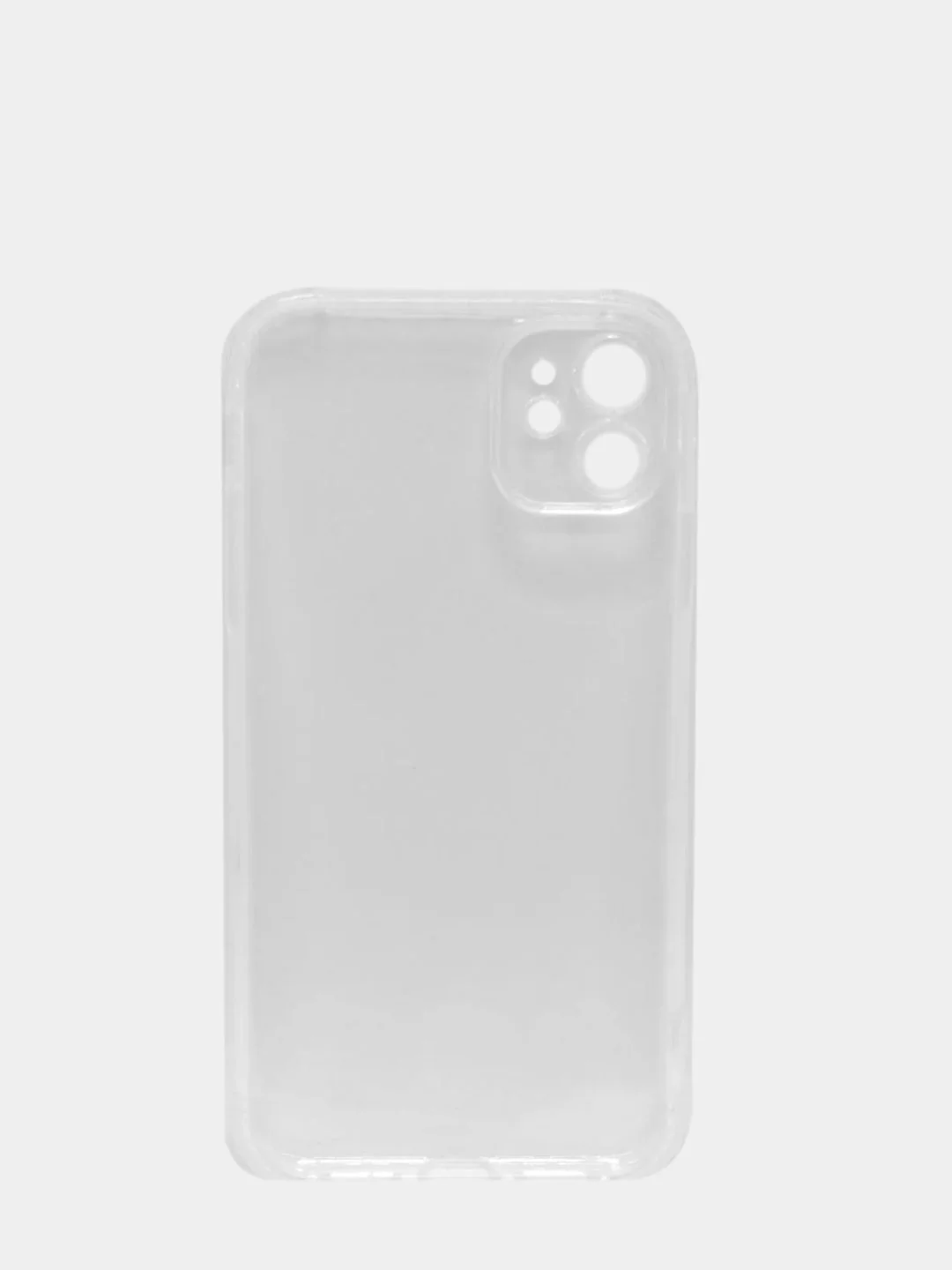 Силиконовый чехол iPhone 11 усиленные углы, защита вокруг камер, прозрачный