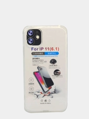 Силиконовый чехол iPhone 11 усиленные углы, защита вокруг камер, прозрачный