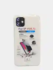 Силиконовый чехол iPhone 11 усиленные углы, защита вокруг камер, прозрачный