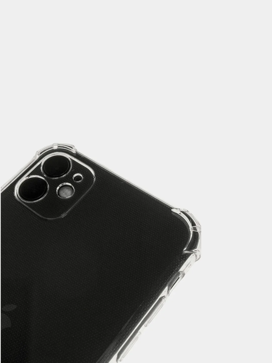 Силиконовый чехол iPhone 11 усиленные углы, защита вокруг камер, прозрачный