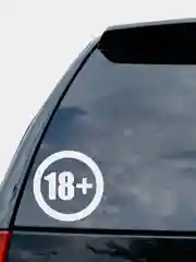 Наклейка на авто "18+", 10 х 10 см
